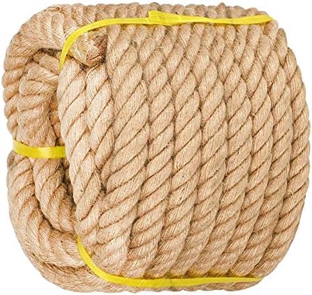 Natürliches Juteseil, langlebig, 50 m, für Gartenarbeit, Bündeln und Wandbehang, Handwerk, 30–70 mm dick von Generisch
