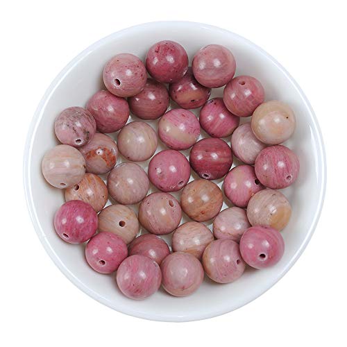 Naturstein, 4 mm, rosa Jaspis, Edelstein, rund, lose Perlen, Kristall für Schmuckherstellung, DIY, 1 Strang, 38,1 cm von Generisch