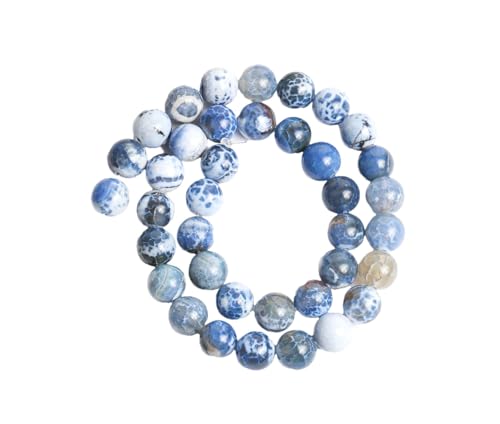 Naturstein-Achat-Perlen, rund, lose Perlen für Schmuckherstellung, DIY-Armband, Zubehör, F, 10 mm (ca. 36 Stück) von Generisch