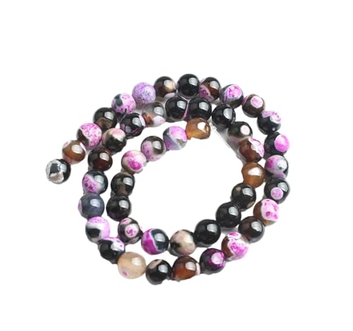 Naturstein-Achat-Perlen, rund, lose Perlen für Schmuckherstellung, DIY-Armband, Zubehör, Größe S, 10 mm (ca. 36 Stück) von Generisch
