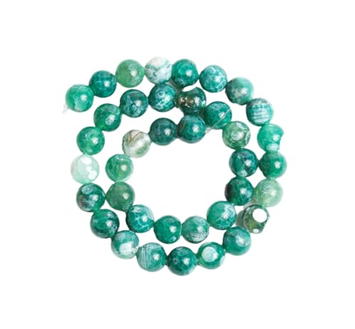 Naturstein-Achat-Perlen, rund, lose Perlen für Schmuckherstellung, Zubehör, DIY, Armband, Zubehör, H 10 mm (ca. 36 Stück) von Generisch