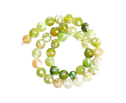 Naturstein-Achat-Perlen, rund, lose Perlen für Schmuckherstellung, Zubehör, DIY-Armband, Zubehör, G, 10 mm (ca. 36 Stück) von Generisch