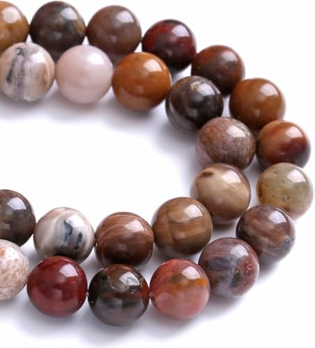 Naturstein-Jaspis, lose Perlen für Schmuckherstellung, DIY-Armband, 12 mm, 32 Stück von Generisch