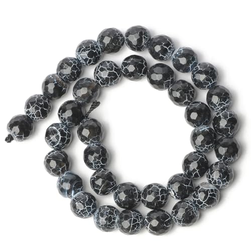 Naturstein-Perlen, facettierter Jade-Achat, lose Perlen für Schmuckherstellung, DIY-Armbänder, 38,1 cm, 20 mm, 10 mm, 36 Stück von Generisch
