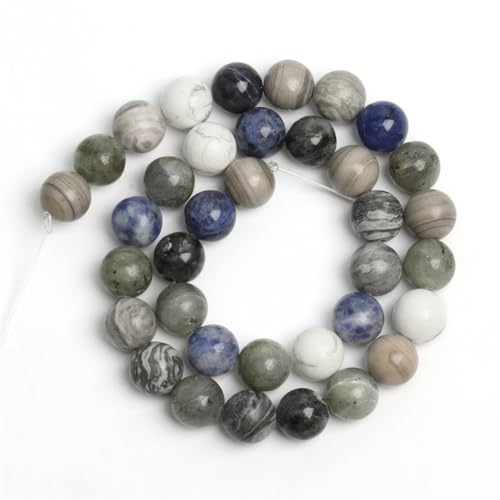 Naturstein-Perlen, rund, lose Abstandshalter-Perlen für Schmuckherstellung, DIY-Armbänder, 38,1 cm, 6/8/10 mm, 21, 6 mm, 61 Stück Naturstein-Perlen, rund, lose Abstandshalter-Perlen für Schmuckherstellung, DIY-Armbänder, 38,1 cm, 6/8/10 mm, 21, 6 mm, 61 Stück von Generisch