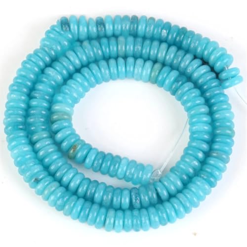 Natursteine, Tigerauge, Achat, Jade, Türkis, Radform, Perlen für Armbänder, Halsketten, 6 x 2 mm, 155–160 Stück, 2 x 6 mm von Generisch