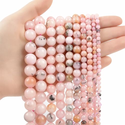Natursteinperlen, Achat, rund, lose, mattierte Perlen für Schmuckherstellung, DIY-Charm-Armbänder, 4–12 mm, 45, 10 mm, 36–38 Stück von Generisch