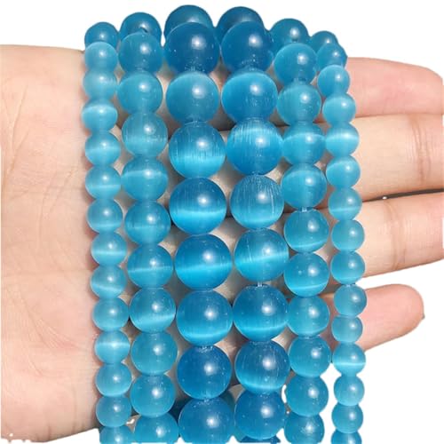 Natursteinperlen, Türkis, runde Perlen für DIY-Armbänder, Schmuckherstellung, K, 10 mm, ca. 36 Stück von Generisch