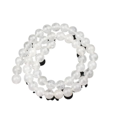 Natursteinperlen, rund, glatt, lose Perlen für Schmuckherstellung, 38,1 cm, Weiß, 10 mm, ca. 36 Stück Natursteinperlen, rund, glatt, lose Perlen für Schmuckherstellung, 38,1 cm, Weiß, 10 mm, ca. 36 Stück von Generisch