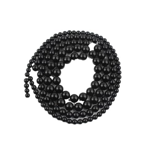 Natursteinperlen, rund, glatt, lose Perlen für Schmuckherstellung, 6/8/10/12 mm, Schwarz, 12 mm, ca. 28 Stück Natursteinperlen, rund, glatt, lose Perlen für Schmuckherstellung, 6/8/10/12 mm, Schwarz, 12 mm, ca. 28 Stück von Generisch