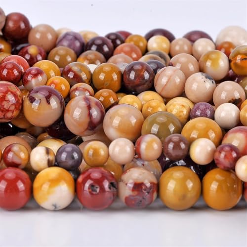 Natursteinperlen, rund, lose Steinperlen für Schmuckherstellung, DIY-Armbänder, Halsketten, 4/6/8/10/12 mm, 2, 12 mm, 29–30 Stück Natursteinperlen, rund, lose Steinperlen für Schmuckherstellung, DIY-Armbänder, Halsketten, 4/6/8/10/12 mm, 2, 12 mm, 29–30 Stück von Generisch