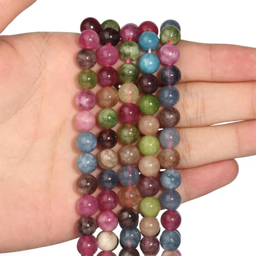 Natursteinperlen für Schmuckherstellung, Handarbeit, Armband, DIY, 39 cm, 6/8/10 mm, Turmalin, 10 mm, 36 Stück, Hellblau Natursteinperlen für Schmuckherstellung, Handarbeit, Armband, DIY, 39 cm, 6/8/10 mm, Turmalin, 10 mm, 36 Stück, Hellblau von Generisch
