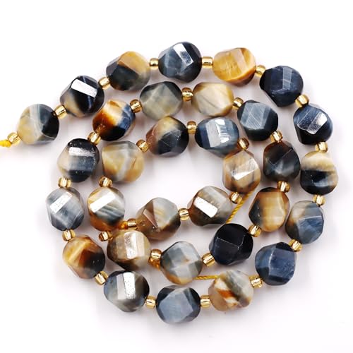 Natursteinperlen zur Schmuckherstellung, Verkauf pro Beutel, 5 Stränge und eine Rolle, Schnur innen, facettiert, S-Form, grauer Tigeraugen, 8 mm, Eu9-k9172 Natursteinperlen zur Schmuckherstellung, Verkauf pro Beutel, 5 Stränge und eine Rolle, Schnur innen, facettiert, S-Form, grauer Tigeraugen, 8 mm, Eu9-k9172 von Generisch