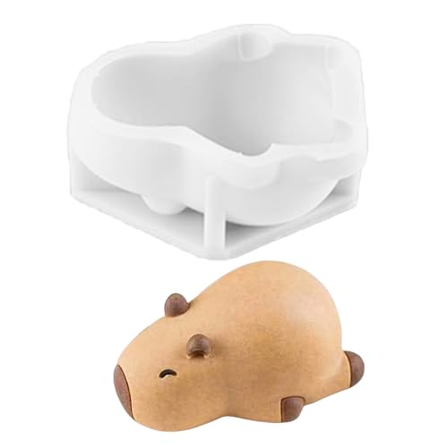 Nettes Capybara-Schimmel, Silikonformen, Nicht-Stick-Handwerkswerkzeug, Silikon, flexibel und fallend, wiederverwendbar und umweltfreundlich für Muffin-Dessert-Pudding-Lehmkuchen-Seife Cupcake T von Generisch