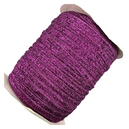 Neu 6mm Glitter Samt Band Keine Elastische Single Gesicht Band Stirnband Clips Bogen Dekoration(22) von Generisch