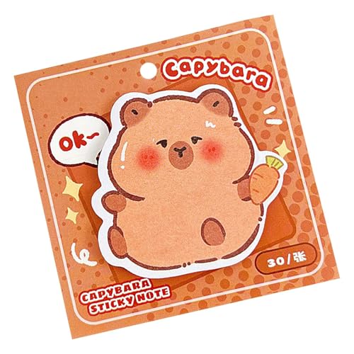 Niedliche Capybara Haftnotizen – Lustiger Cartoon-Notizblock mit 30 Blatt, kreatives Schulbedarf für Schüler und Lehrer, Neuheit Notizblock für Zuhause, Büro und Schreibtischdekoration, dekorative Niedliche Capybara Haftnotizen – Lustiger Cartoon-Notizblock mit 30 Blatt, kreatives Schulbedarf für Schüler und Lehrer, Neuheit Notizblock für Zuhause, Büro und Schreibtischdekoration, dekorative von Generisch