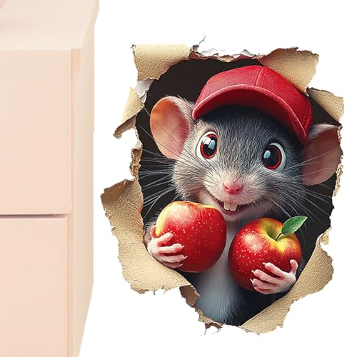 Niedliche Mo-Nutzungsloch Wandaufkleber, 3D Cartoon Mauskatze In Einem Loch-Aufkleber, Kreativer Schale Und Stick Entfernbarer Aufkleber, Für Küche Home Corner Dekoration Niedliche Mo-Nutzungsloch Wandaufkleber, 3D Cartoon Mauskatze In Einem Loch-Aufkleber, Kreativer Schale Und Stick Entfernbarer Aufkleber, Für Küche Home Corner Dekoration von Generisch