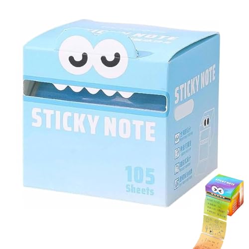 Niedliche Monster-Muster-Haftnotizen, perlmuttfarbene, superklebende Tier-Haftnotizen, lebendiges Farbverlaufs- und transparentes Pop-up-Design, wischfestes, schnell trocknendes (A) von Generisch