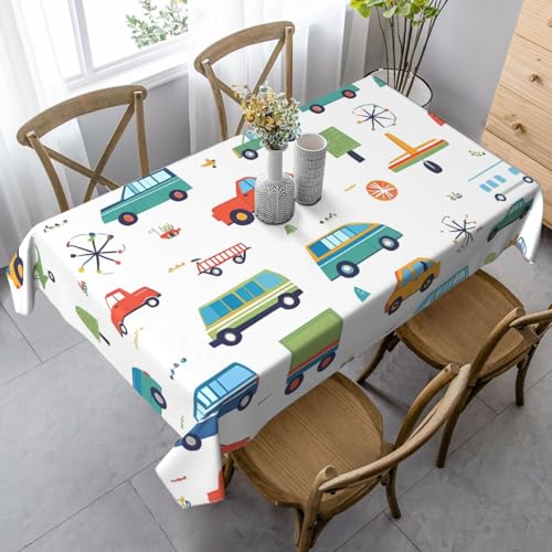 Niedliche Tischdecke für Auto, LKW, rechteckig, 140 x 90 cm, Transporttischdecke für Esstisch, knitterfreie Tischdecke für Zuhause, Innen- und Außenbereich, Party-Dekoration Niedliche Tischdecke für Auto, LKW, rechteckig, 140 x 90 cm, Transporttischdecke für Esstisch, knitterfreie Tischdecke für Zuhause, Innen- und Außenbereich, Party-Dekoration von Generisch