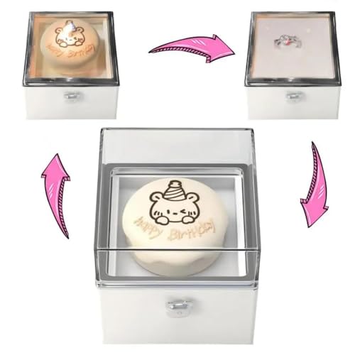 Niedlicher Bär, Flip-Ring-Box, Mini-Bär, Kuchen-Präsentationsboxen, Ring-Anhänger, Ohrringe, Schmuckverpackung, Box für Hochzeit, Antrag, Verlobung Niedlicher Bär, Flip-Ring-Box, Mini-Bär, Kuchen-Präsentationsboxen, Ring-Anhänger, Ohrringe, Schmuckverpackung, Box für Hochzeit, Antrag, Verlobung von Generisch