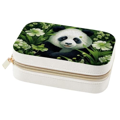 Niedlicher Panda, stilvolle und geräumige Schmuckschatulle für Damen und Mädchen, doppellagige Reise-Aufbewahrungsbox Niedlicher Panda, stilvolle und geräumige Schmuckschatulle für Damen und Mädchen, doppellagige Reise-Aufbewahrungsbox von Generisch