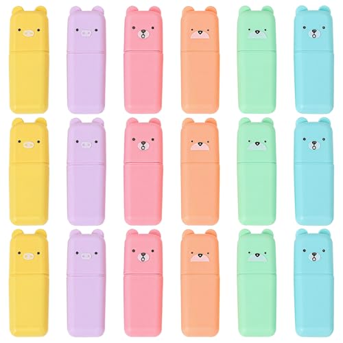Niedliches 18-teiliges Mini-Bär-Marker-Set, bunte Keilspitze, Stifte mit transparenter Röhre für Schule, Büro, Journaling, kompaktes Design Niedliches 18-teiliges Mini-Bär-Marker-Set, bunte Keilspitze, Stifte mit transparenter Röhre für Schule, Büro, Journaling, kompaktes Design von Generisch