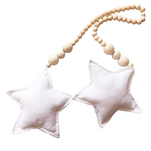 Nordic Wandbehang Dekor, Holzperlen & Baumwolle Makramee, skandinavische Raumdekoration für Wohnzimmer Schlafzimmer Balkon, Perfekt für Home Office Kinderzimmer Wanddekoration - Natürliches Boho Stil Nordic Wandbehang Dekor, Holzperlen & Baumwolle Makramee, skandinavische Raumdekoration für Wohnzimmer Schlafzimmer Balkon, Perfekt für Home Office Kinderzimmer Wanddekoration - Natürliches Boho Stil von Generisch