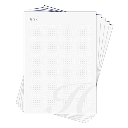 Schreibblock Harald - personalisiertes Geschenk für Harald - 5 x Planungsblock DIN A5 mit je 50 Blatt für 250 Notizen in Geschenkbox von Generisch