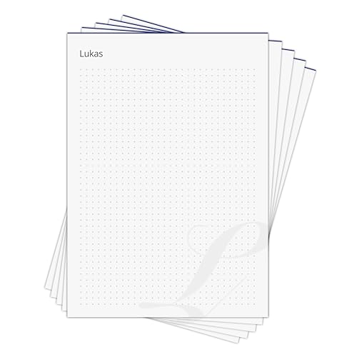 Notizblock Lukas - personalisiertes Geschenk für Lukas - 5 x Memo-Block DIN A5 mit je 50 Blatt für 250 Notizen in Geschenkbox von Generisch