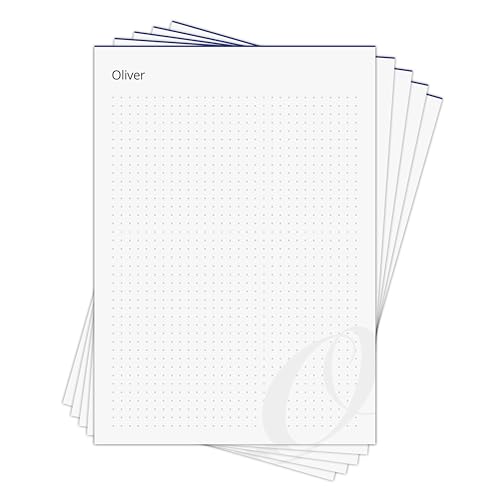 Notizblock Oliver - personalisiertes Geschenk für Oliver - 5 x Designblock DIN A5 mit je 50 Blatt für 250 Notizen in Geschenkbox von Generisch