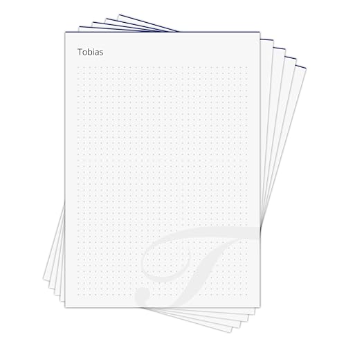 Journalblock Tobias - personalisiertes Geschenk für Tobias - 5 x Planerblock DIN A5 mit je 50 Blatt für 250 Einträge in Geschenkbox von Generisch