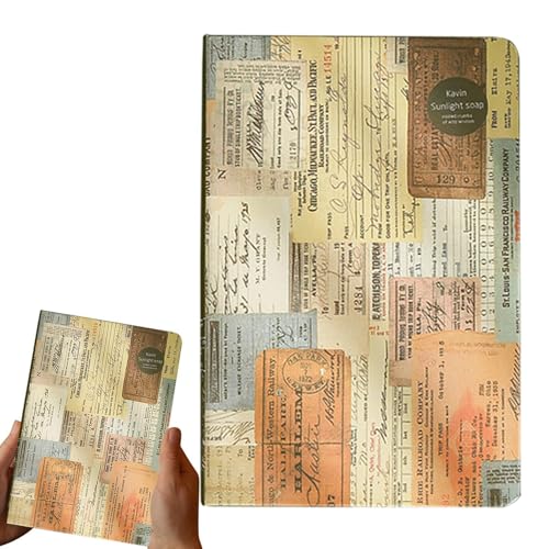 Notizblöcke im Vintage-Stil, europäischer Stil, Scrapbook-Notizblöcke, buntes Notizbuch, Tagebuch, 100 Seiten, Notizbuch für Reisen, Klassenzimmer, Arbeit, Zeichnen von Generisch
