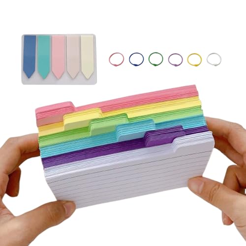 Notizkarten - 300 Stück Farbige Linierte Lernkarten Schweres Papier | Karteikarten Set Mit Register Aufklebern | Lernhilfe Schulbedarf | Lernkarten Für Prüfung Schule Büro Reisen Rezepte Notizkarten - 300 Stück Farbige Linierte Lernkarten Schweres Papier | Karteikarten Set Mit Register Aufklebern | Lernhilfe Schulbedarf | Lernkarten Für Prüfung Schule Büro Reisen Rezepte von Generisch