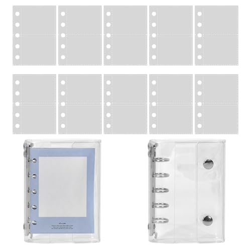 Notizpapier mit PVC transparentem Umschlag und 5 Ringen | Lose Blatt Füller Notizpapier 10 Blatt | Kunst Sammlung Für Geburtstagsparty Reise Roadtrip Auto Scrapbooking Notizpapier mit PVC transparentem Umschlag und 5 Ringen | Lose Blatt Füller Notizpapier 10 Blatt | Kunst Sammlung Für Geburtstagsparty Reise Roadtrip Auto Scrapbooking von Generisch