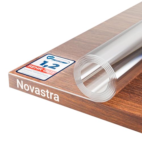 Novastra Tischfolie 2mm – Transparente Schutzmatte,Tischdecke abwaschbar, Tischschutz – Einfache Pflege, Kratz- und Reißfest, Ideal für Küche, Wohnzimmer und Garten (Länge 100cm, Breite 80cm) von Generisch