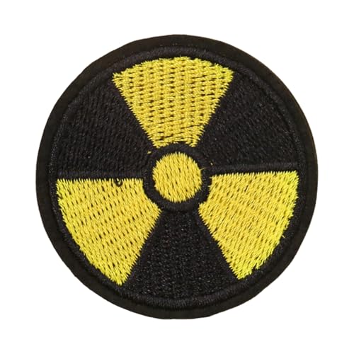 Nuklearer Patch | Atomstickerei-Patch Gefährliches Zeichen für Kleidung, Rucksäcke, Hüte, Hemd, DIY-Stoff - für Kleidung, Rucksäcke, Hüte, Hemd, DIY-Stoff-Stickerei-Abzeichen Nuklearer Patch | Atomstickerei-Patch Gefährliches Zeichen für Kleidung, Rucksäcke, Hüte, Hemd, DIY-Stoff - für Kleidung, Rucksäcke, Hüte, Hemd, DIY-Stoff-Stickerei-Abzeichen von Generisch