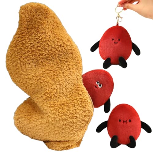 Nusskissen – entzückende Dekopuppe, gemütlicher Begleiter | Realistische 3D-Form mit Plüschstoff, emotionaler Komfort, sanftes Gefühl für Schlafzimmer, Couch, Büro, Auto, zum Verschenken, von Generisch