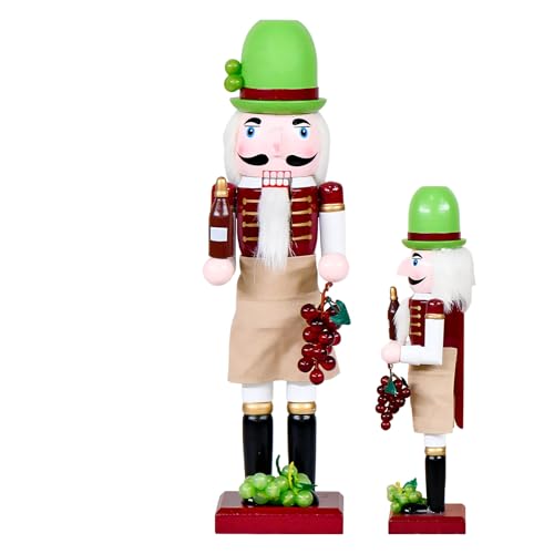 Nussknacker Weihnachtsdekoration - Klassische Nussknacker aus Holz, festliche Feiertagsverzierung | Traditionelle Holzfigur Dekoration für Spielzimmer, Kamin, Esstisch, Küche, Nachttisch Setup, Danke Nussknacker Weihnachtsdekoration - Klassische Nussknacker aus Holz, festliche Feiertagsverzierung | Traditionelle Holzfigur Dekoration für Spielzimmer, Kamin, Esstisch, Küche, Nachttisch Setup, Danke von Generisch