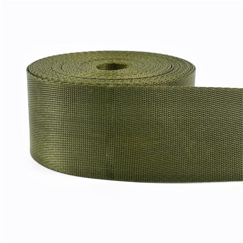 Nylon-Gurtband, Armeegrün, 20–50 mm Breite, 2–10 Meter Länge, Nähband, dekorativer Gürtel, DIY-Bastelzubehör(A-38mm,10Meters) von Generisch