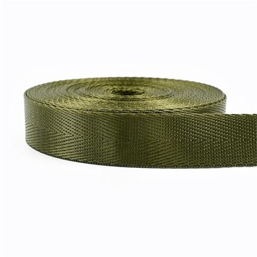 Nylon-Gurtband, Armeegrün, 20–50 mm Breite, 2–10 Meter Länge, Nähband, dekorativer Gürtel, DIY-Bastelzubehör(B-20mm,5Meters) von Generisch