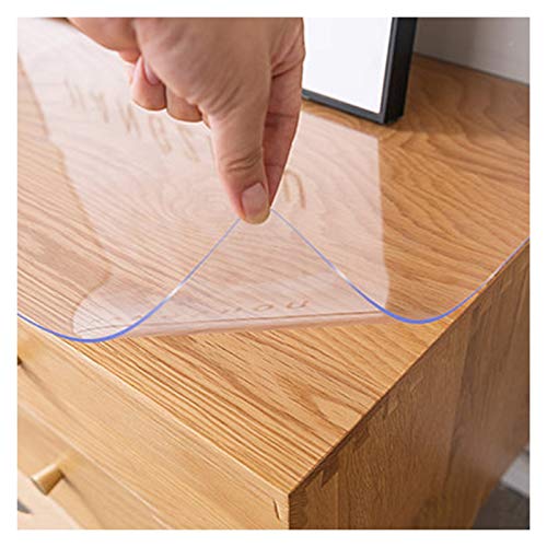 Ölbeständige, transparente Tischabdeckung, Tischschutzfolie für Esstische, Couchtische und Schreibtische, Dickenoptionen: 1,5 mm, 2,0 mm, 3,0 mm (100 x 120 cm) von Generisch