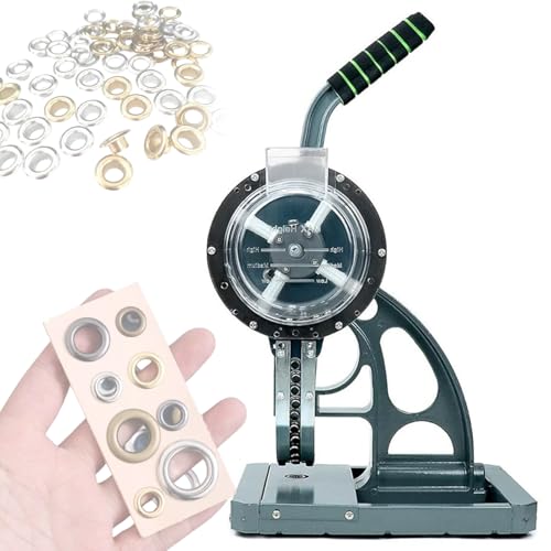Ösenbefestigungsmaschine, halbautomatische Metallringschnallenmaschine für Banner und Markisen, Lochgröße 10 mm, Einzeldüse, Ösengrößen 6/8/10/12 mm von Generisch