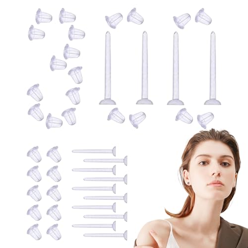 Ohrring-Rückseiten-Hülsen-Halterungsstecker, Gummi-Ohrring-Verschlüsse, sicheres Ohrstöpsel, gesundheitsbewusstes Material, verbesserte Vielseitigkeit, 12 mm, für hohen Tragekomfort von Generisch