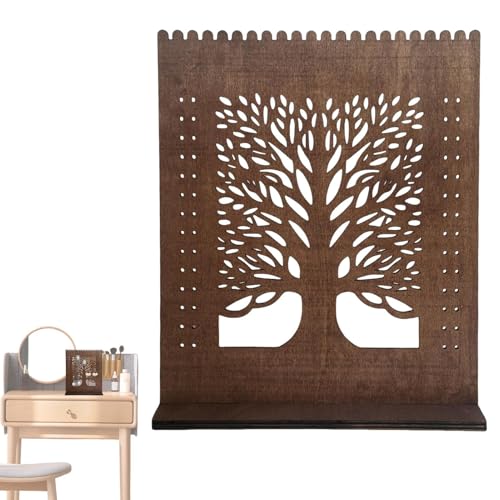 Ohrringständer, Holz Schmuck Organizer Mit Aufbewahrungsständer, Vintage Schmuckständer Mit Haken Für Ketten & Ohrringe - Praktische Aufbewahrungslösung Für Schmuck Auf Kommode Oder Tisch Ohrringständer, Holz Schmuck Organizer Mit Aufbewahrungsständer, Vintage Schmuckständer Mit Haken Für Ketten & Ohrringe - Praktische Aufbewahrungslösung Für Schmuck Auf Kommode Oder Tisch von Generisch