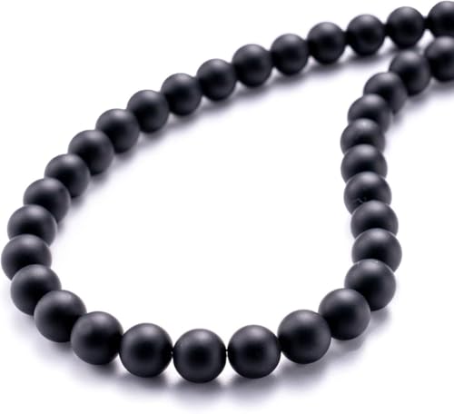 Onyx-Naturstein-Perlen für Schmuckherstellung, rund, lose, matt, schwarz, 12 mm, 32 Stück Onyx-Naturstein-Perlen für Schmuckherstellung, rund, lose, matt, schwarz, 12 mm, 32 Stück von Generisch