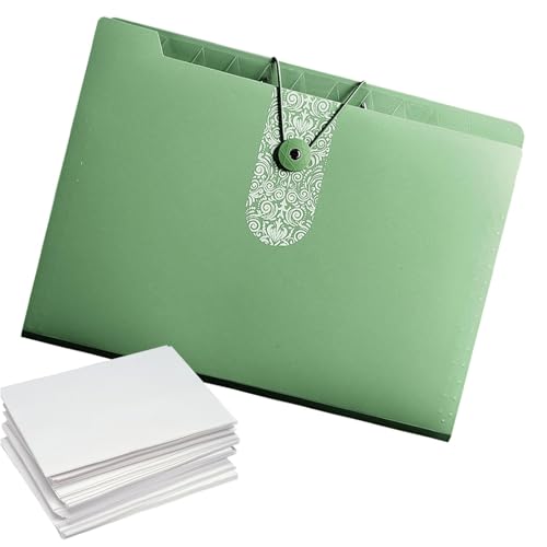 -Ordner, Papier-Organizer, Fächermappe mit 12 Fächern, A4-Briefgröße, tragbarer Dokumenten-Organizer für die Schule -Ordner, Papier-Organizer, Fächermappe mit 12 Fächern, A4-Briefgröße, tragbarer Dokumenten-Organizer für die Schule von Generisch