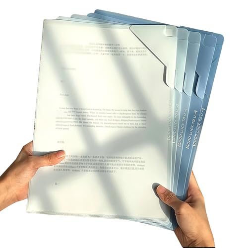 Ordner für Dokumente, wasserdicht, , farbige Aktenordner, 5 Stück, wasserdichte Dokumentenmappe, Papier-Organizer, Ordner für Dokumente, Papiere, Sammelalben von Generisch