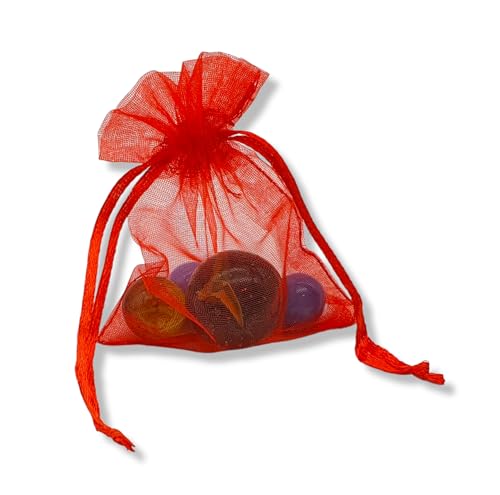 Organzabeutel Organzasäckchen Geschenkbeutel Schmuckbeutel Hochzeit Feier (Rot, 9 x 12) von Generisch