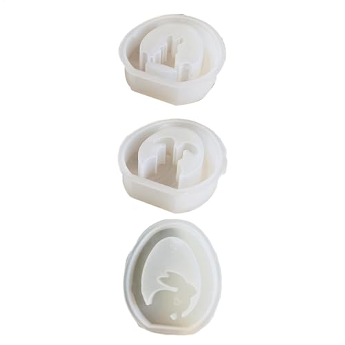 Oster-Silikonformen, Set mit 3 Hasen-Formen, lebensmittelechtes Silikonharz, Hasen-Mittelstück-Formen zum Basteln, Epoxidharz, Backen, Ornamente, Urlaubsdekorationen für Zuhause, Tischdekoration von Generisch