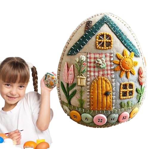 Ostereier Bastelset - Urlaubsdekorationsset aus Filz | Patchwork Kunstprojekte " Ostern aus Filz, Küken-Handwerksset mit Anleitung für den Pacch von Generisch